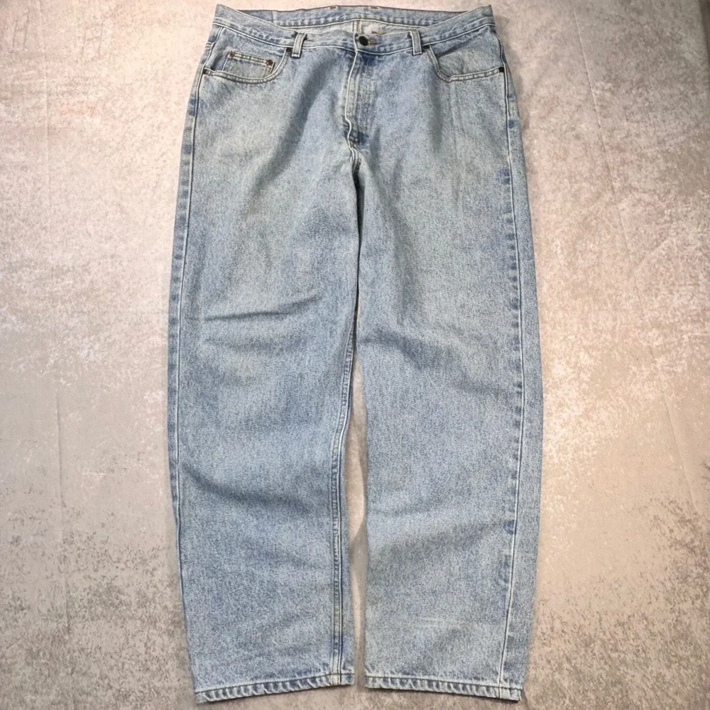 Two Pepper Relaxed Fit Light Wash Jeans Men's 38x30 Vintage Denim